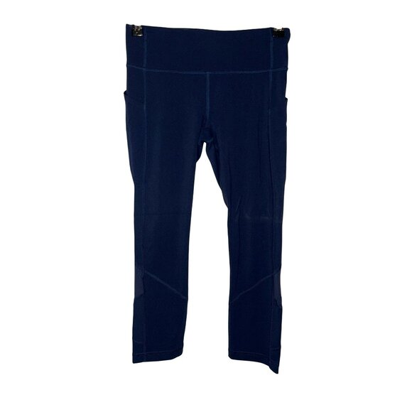 Lululemon Pace Rival Blue Crop Leggings W6AV0S Sz 4 - Picture 1 of 8
